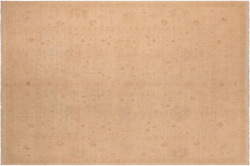 handmade Traditional Kafkaz Chobi Ziegler Beige Tan Hand Knotted RECTANGLE 100% WOOL area rug 8 x 10